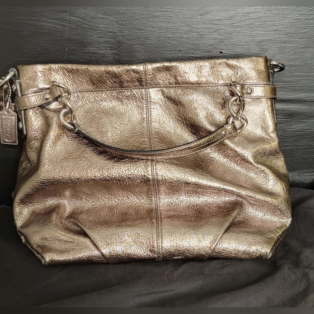 Coach metallic gold handbag